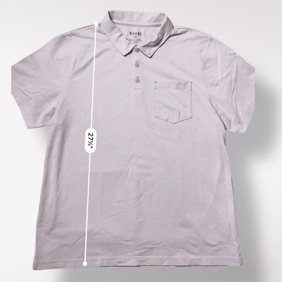 Rhône Cloud 9‎ Polo Men’s Size XL Pale Lavender - Picture 3 of 10